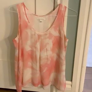 Banana Republic sheer tank - cream and light pink Size Med.